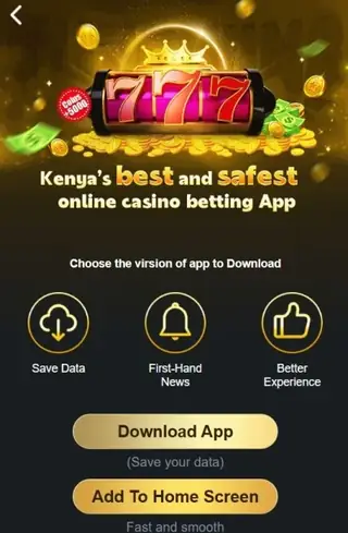 Tuzowins download page with Save Data, First-Hand News, Better Experience and two app buttons